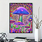 DIY Aesthetic Fantasy Mushroom Pattern Diamond Painting Kits, including Acrylic Rhinestones, Dotting Pen, Glue Clay, Tray Plate, Mauve, 400x300mm