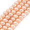 Natural Cultured Freshwater Pearl Beads Strands, Potato, Coral, 7~8mm, Hole: 0.6mm, about 26pcs/strand, 6.69 inch(17cm)