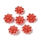 Synthetic Coral Beads, Dyed, Flower, Orange Red, 17.5x9mm, Hole: 1.4mm