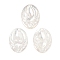 Natural White Shell Carved Cabochons, Oval with Fox, White, 20x15x2.5mm