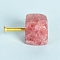 Strawberry Quartz Drawer Knobs, Drawer Pulls Handle, Iron Screw, for Home, Cabinet, Cupboard and Dresser, 20~30mm