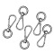 Zinc Alloy Swivel Clasps, Platinum, 50mm, 5pcs/set