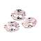 Glass Rhinestone Cabochons, Flat Back & Back Plated, Faceted, Oval, Light Rose, 6x4x3mm