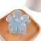 PVC Claw Hair Clips, Flower, Sky Blue, 76x74x65mm