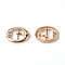 Alloy with Rhinestone DIY Bags Accessories, Bags Buckle, Light Gold, 2.3x1.8x0.3cm