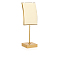 Velvet & Metal Single Necklace Display Riser Stands, L-Shaped, Golden, Cornsilk, 4.5x4.5x16.5cm