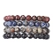 4Pcs Constellation 8mm Round Natural Larvikite & Blue Spot Jasper & Rhodonite & Picasso Jasper Beaded Stretch Bracelets for Women, Sagittarius, Inner Diameter: 2-1/4 inch(5.8cm)