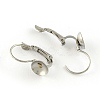 Smooth Surface 304 Stainless Steel Leverback Earring Findings STAS-R065-62-1