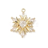 Christmas Theme Brass Micro Pave Cubic Zirconia Pendants KK-Z065-01-02G-1