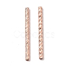 Rack Plating Brass Straight Tube Beads KK-WH0061-03C-RG-2