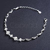 SHEGRACE Lovely Rhodium Plated 925 Sterling Silver Link Bracelet JB290A-2