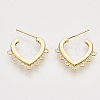 Brass Stud Earring Findings KK-T054-57G-NF-2