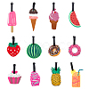 SUPERFINDINGS 12Pcs 12 Style Plastic & Silicone Luggage Tag AJEW-FH0003-44-1