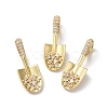 Rack Plating Brass Cubic Zirconia Pendants X-KK-D074-23G-2