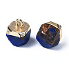 Assembled Synthetic Bronzite and Lapis Lazuli Charms G-N330-47A-2
