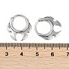 Fire Shaped 316 Surgical Stainless Steel Hoop Earrings EJEW-G416-35P-5