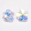 Faceted Glass Rhinestone Charms RGLA-F055-12x12-001AB-2