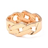 Curb Chain Shape Alloy Cuff Bangles BJEW-B049-01G-1