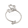 Non-Tarnish 304 Stainless Steel Open Cuff Ring RJEW-M167-03P-3