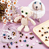 GOMAKERER 64Pcs 8 Colors Craft Resin Doll Eyes DOLL-GO0001-03-5