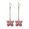 Alloy Enamel Butterfly Dangle Earrings EJEW-JE05604-3