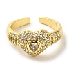 Brass Micro Pave Cubic Zirconia Rings for Women RJEW-E295-08G-01-2