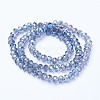 Electroplate Transparent Glass Beads Strands EGLA-A034-T6mm-Y02-2