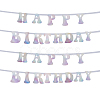 HOBBIESAY 2 Sets Laser Paper Word Happy Birthday Garlands AJEW-HY0001-21-1