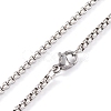 304 Stainless Steel Box Chain Necklaces NJEW-P304-01A-3