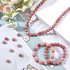  2 Strands Frosted Natural Rhodonite Round Bead Strands G-NB0003-47-5