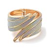 Sparkle Wings Wrap Alloy Cuff Bangles BJEW-C058-05G-01-2