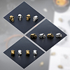 SUPERFINDINGS 30Pcs 2 Colors Zinc Alloy Skull European Beads FIND-FH0008-77-6