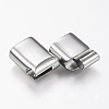 Tarnish Resistant 304 Stainless Steel Magnetic Clasps with Glue-in Ends X-STAS-G157-14P-14x8mm-2