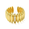 Brass with Cubic Zirconia Rings RJEW-B057-01G-01-2