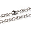 Tarnish Resistant 304 Stainless Steel Cable Chain Necklaces NJEW-M151-07P-1