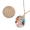 Chakra Yoga Gemstone Pendant Necklaces NJEW-JN05083-02-3