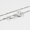 Anti-Tarnish Rhodium Plated 925 Sterling Silver Coreana Chain Necklaces STER-M086-17A-3