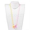 Personalized Two Tone ABS Plastic Cable Chain Necklaces NJEW-JN02825-03-4