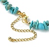 Synthetic Turquoise Chips Beaded Necklace NJEW-FZ00004-02-4