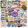 50Pcs Paper Self-Adhesive Picture Stickers AJEW-S036-14-1