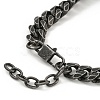 304 Stainless Steel Rectangle ID Cuban Link Chains for Men Women BJEW-G717-14B-3