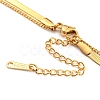 304 Stainless Steel Curb & Herringbone Chains Double Layer Necklaces NJEW-P280-01G-4