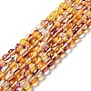 Electroplated Synthetic Moonstone Beads Strands G-F143-A03-M-2
