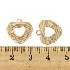 Brass Etched Metal Embellishments Pendants KKC-D001-04KCG-3