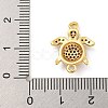 Tortoise Rack Plating Brass Micro Pave Cubic Zirconia Pendants KK-G513-11G-3