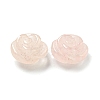 Natural Rose Quartz Carved Flower Beads G-O156-B-38-2