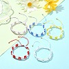 Woven Glass Flower Adjustable Braided Bead Bracelets for Women BJEW-MZ00100-2