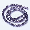 Electroplate Glass Beads Strands X-EGLA-A034-T4mm-B13-2