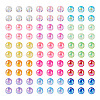  300Pcs 15 Colors Transparent Acrylic Beads MACR-TA0001-29-2