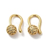 Rack Plating Brass Micro Pave Cubic Zirconia Dangle Earring EJEW-C086-15G-1